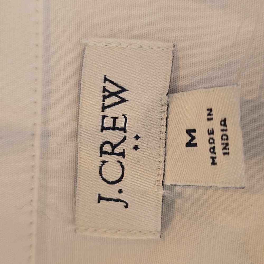 J. Crew NWT Button Up Poplin Shirt in Champagne Toast Size Medium White - Picture 5 of 11